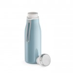 Botella de acero inoxidable reciclado en colores cálidos 380ml color azul pastel cuarta vista