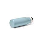 Botella de acero inoxidable reciclado en colores cálidos 380ml color azul pastel sexta vista