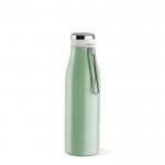 Botella de acero inoxidable reciclado con función térmica 470ml color verde pastel