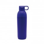 Botella de acero inoxidable reciclado con tapa de doble apertura 600ml color azul real