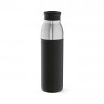 Botella de acero inoxidable reciclado que se convierte en taza 720ml color negro