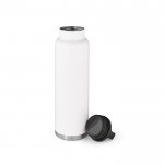 Botella térmica de acero inoxidable reciclado con mosquetón 1,5L color blanco segunda vista