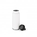 Botella de acero inoxidable reciclado con tapón antifugas 1,03L color blanco segunda vista