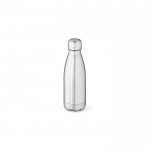 Botella térmica de acero inoxidable reciclado brillante 400ml color plateado