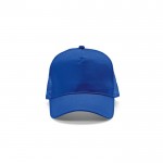 Gorra de algodón reciclado de 5 paneles con malla trasera 220 g/m2 color azul
