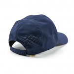 Gorra de RPET de 6 paneles con broche trasero ajustable 110 g/m2 color azul segunda vista