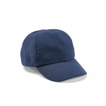 Gorra de RPET de 6 paneles con broche trasero ajustable 110 g/m2 color azul