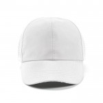 Gorra de RPET de 6 paneles con broche trasero ajustable 110 g/m2 color blanco