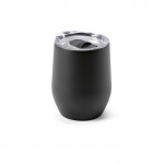 Vaso térmico de acero inoxidable reciclado con apertura en tapa 310ml color negro segunda vista