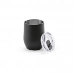 Vaso térmico de acero inoxidable reciclado con apertura en tapa 310ml color negro