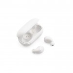 Auriculares inalámbricos cómodos y adaptables que van en estuche color blanco segunda vista