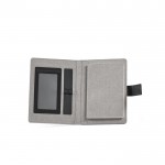 Portafolios de RPET con funda para tablet y cierre magnético A5 color gris oscuro segunda vista