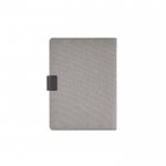 Portafolios de RPET con funda para tablet y cierre magnético A5 color gris oscuro vista trasera