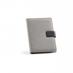 Portafolios de RPET con funda para tablet y cierre magnético A5 color gris oscuro