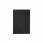 Portafolios de cuero sintético con bloc y cierre con cremallera A5 color negro vista frontal