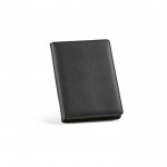 Portafolios de cuero sintético con bloc y cierre con cremallera A5 color negro