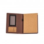 Portafolios de corcho con cierre elástico y funda para tablet A4 color natural segunda vista