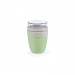 Fiambrera térmica con dos compartimentos y tapa antifugas 430ml color verde jaspeado