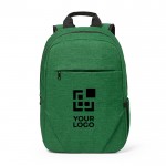 Mochila de 300D RPET con compartimento frontal con cremallera 18L vista principal