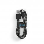 Cable de carga de RPET de 1 metro con conector USB-A y Lightning vista principal