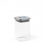 Frasco de vidrio con tapa de acero inoxidable reciclado sellada 1,13L vista principal