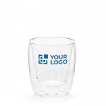 Vaso de vidrio de borosilicato de doble pared y sin asas 220ml vista principal