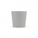 Taza de cerámica con acabado mate disponible en colores vivos 310ml color gris claro vista trasera