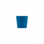 Taza de cerámica con acabado mate disponible en colores vivos 60ml color azul vista trasera