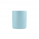 Taza de cerámica con elegante acabado mate sin asas 290ml color azul pastel vista frontal