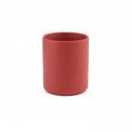 Taza de cerámica con elegante acabado mate sin asas 290ml color rojo jaspeado
