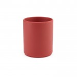 Taza de cerámica con elegante acabado mate sin asas 210ml color rojo jaspeado