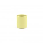 Taza de cerámica con elegante acabado mate sin asas 60ml color amarillo