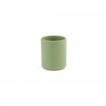 Taza de cerámica con elegante acabado mate sin asas 60ml color verde jaspeado