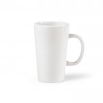 Taza con cuerpo de cerámica y asa grande 270ml color blanco