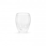 Vaso de vidrio de borosilicato de doble pared y sin asas 300ml color transparente