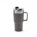 Vaso térmico de acero inoxidable reciclado con tapa giratoria 490ml color gris