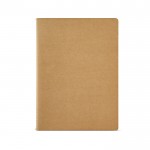 Cuaderno de cartón reciclado con lomo cosido A4 hojas a rayas color natural vista frontal