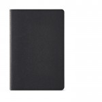 Libreta con cubierta de cartón reciclado A5 hojas a rayas color negro vista frontal