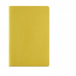 Libreta con cubierta de cartón reciclado A5 hojas a rayas color amarillo oscuro vista frontal