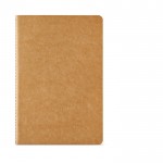 Libreta con cubierta de cartón reciclado A5 hojas a rayas color natural vista frontal