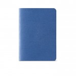 Libreta con cubierta de cartón reciclado A6 hojas a rayas color azul real vista frontal
