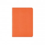 Libreta con cubierta de cartón reciclado A6 hojas a rayas color naranja vista frontal