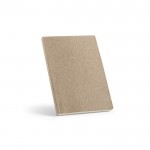 Cuaderno con funda hecha con excedentes de té A5 hojas a rayas color blanco