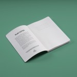 Libreta ecológica con cubierta hecha de lino y tapa blanda A5 color gris claro segunda vista