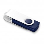 USB giratorio con clip blanco color azul marino