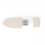 Original USB ultra fino y pequeño hecho con caña de trigo vista segunda