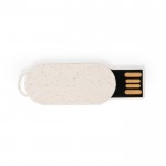 Original USB ultra fino y pequeño hecho con caña de trigo color natural