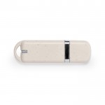 Memoria USB con carcassa de paja de trigo y tapón de cierre vista segunda
