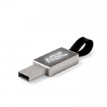 USB metálico con logo iluminado y cinta vista con logo