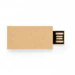 USB minimalista en caño de trigo con logotipo a todo color color natural
